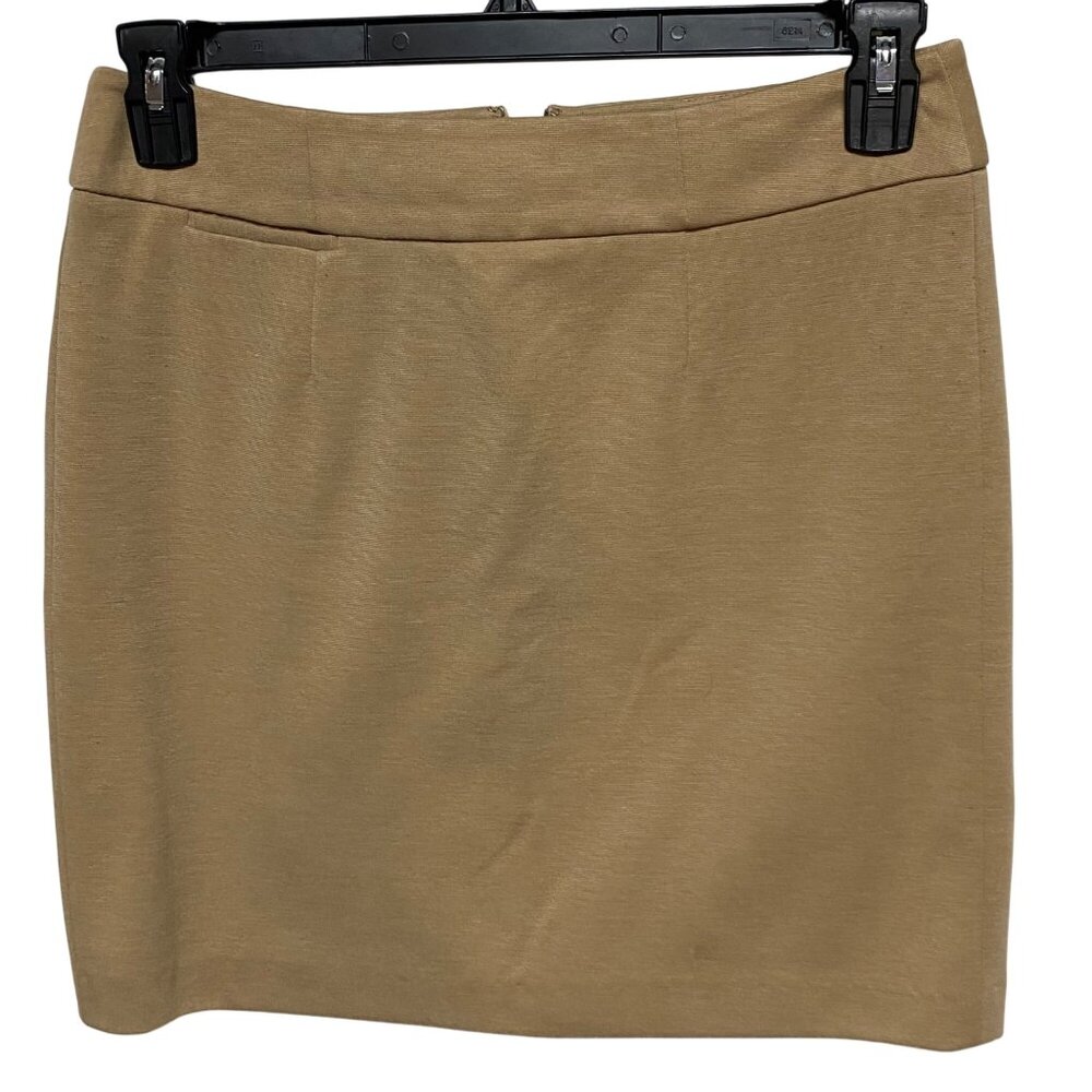 Calvin Klein Womens Tan Pencil‎ Skirt  Polyester Blend Mid-Rise Back Zipper 8P